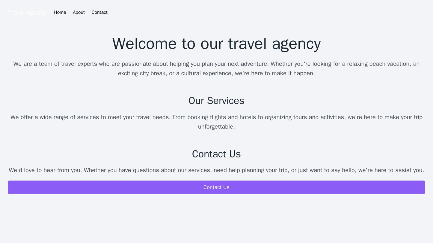 Travel Agency: A vibrant and engaging design with a full-width image slider, a horizontal navigation bar at the top, a c Web Template 4419