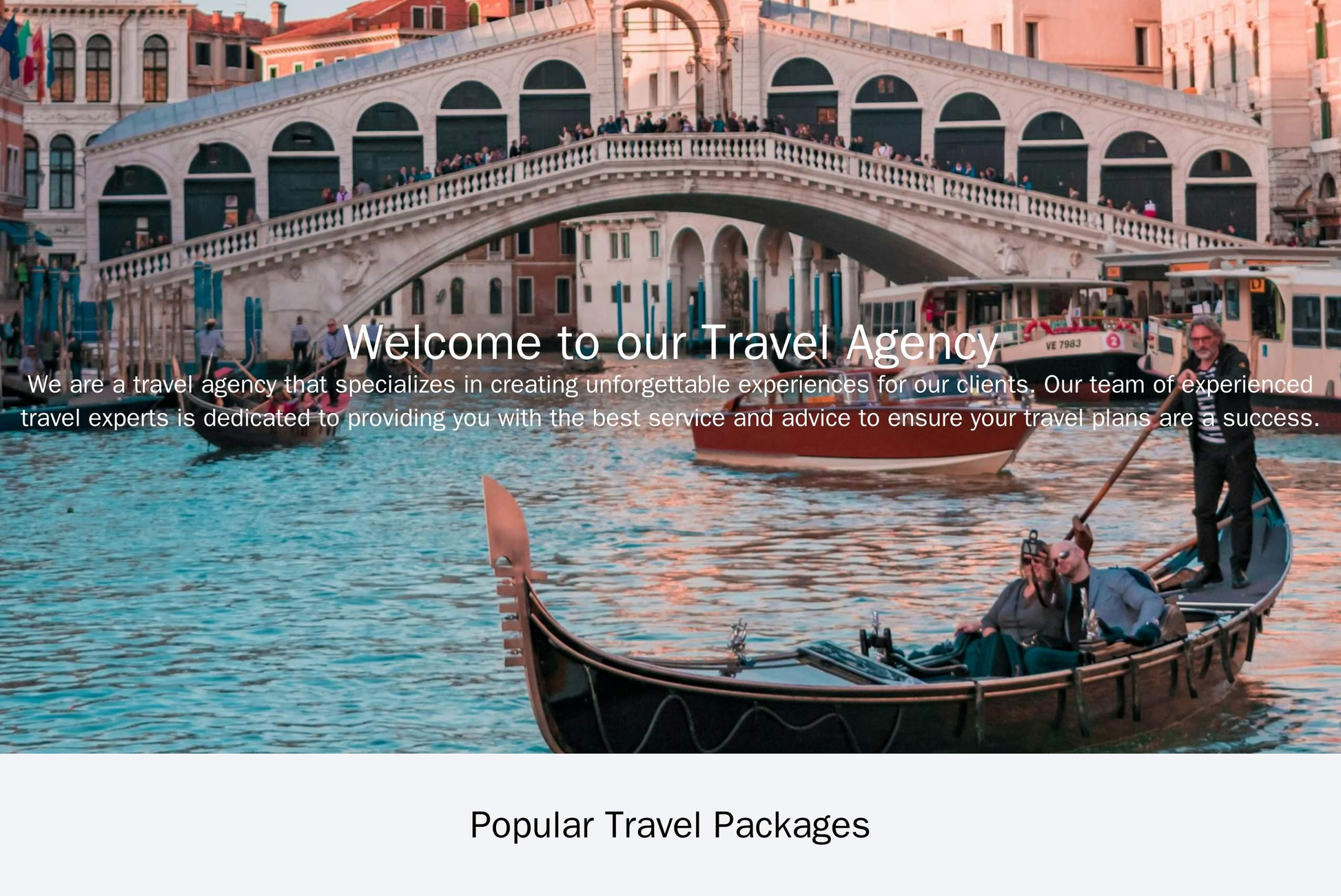 Travel Agency: A two-column layout with a stunning background image, a large search bar for destinations and dates, and  Web Template 4487