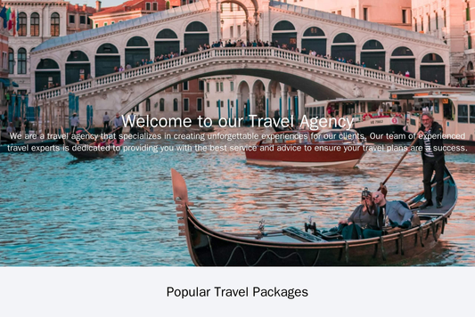 Travel Agency: A two-column layout with a stunning background image, a large search bar for destinations and dates, and  Web Template 4487