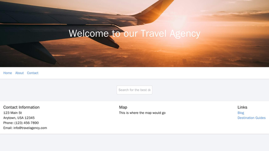 Travel Agency: A beautiful and immersive design with a hero image of a scenic location, a Navigation menu on the top lef Web Template 4592