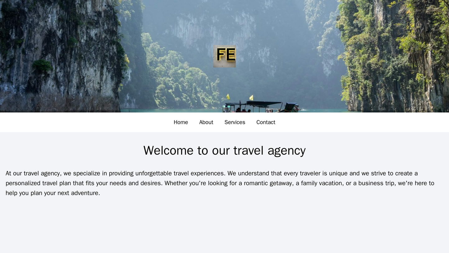 Travel Agency: A visually stunning design with a full-width header image of a beautiful location, a prominent logo, and  Web Template 4897