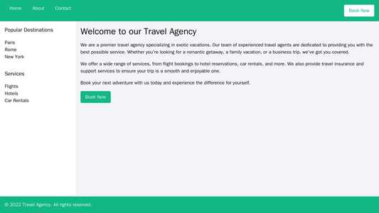 Travel Agency Site: A vibrant design with a large banner image of an exotic location and a call-to-action button encoura Web Template 3905