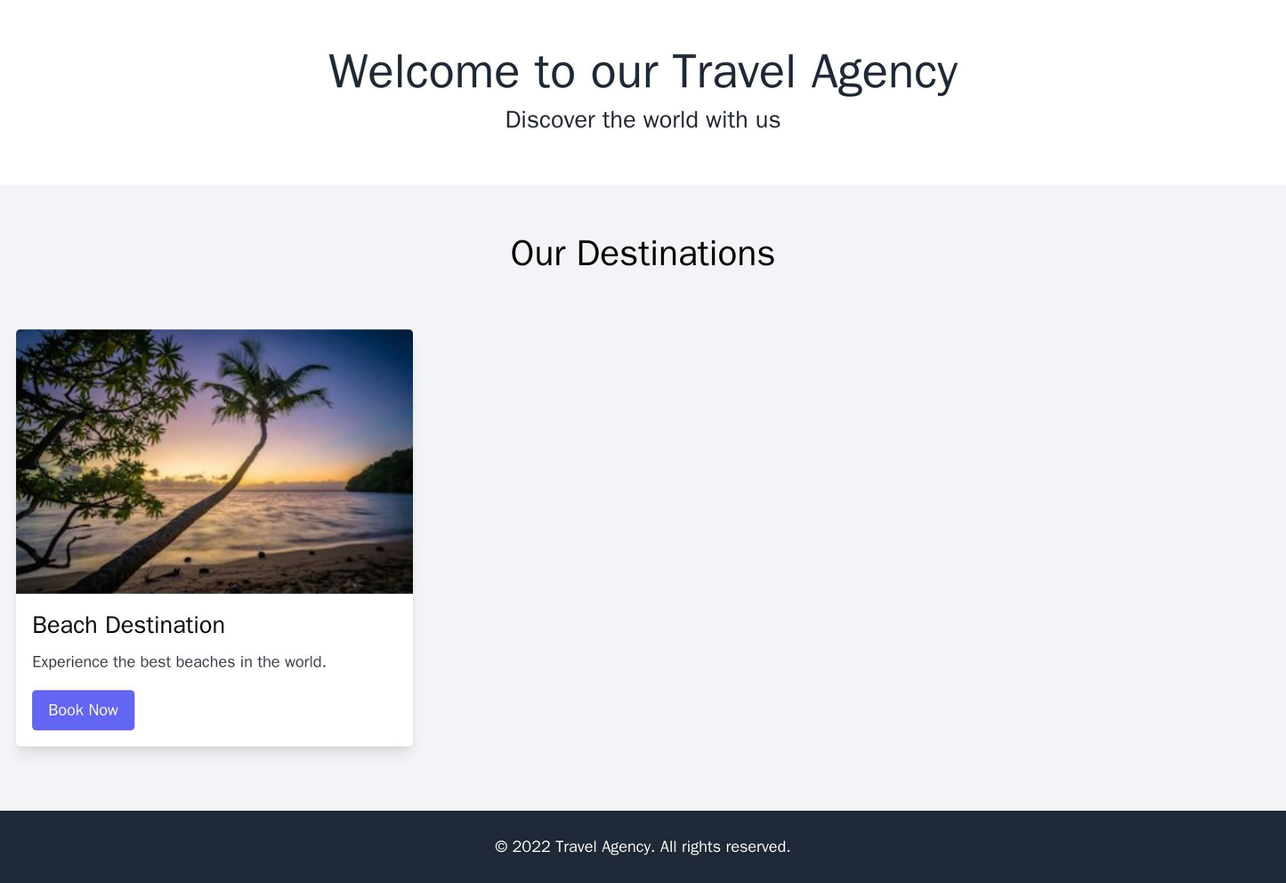 Travel agency website: A photo-heavy design with cards showcasing destinations, using soothing color palettes and a call Web Template 3745