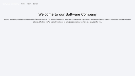 A Software Company Website: A modern and high-tech design with a large central logo, a floating action button for downlo Web Template 1566