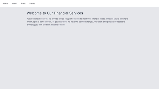 A financial services website layout with a professional, monochromatic color scheme, a clean, straightforward design, an Web Template 1815