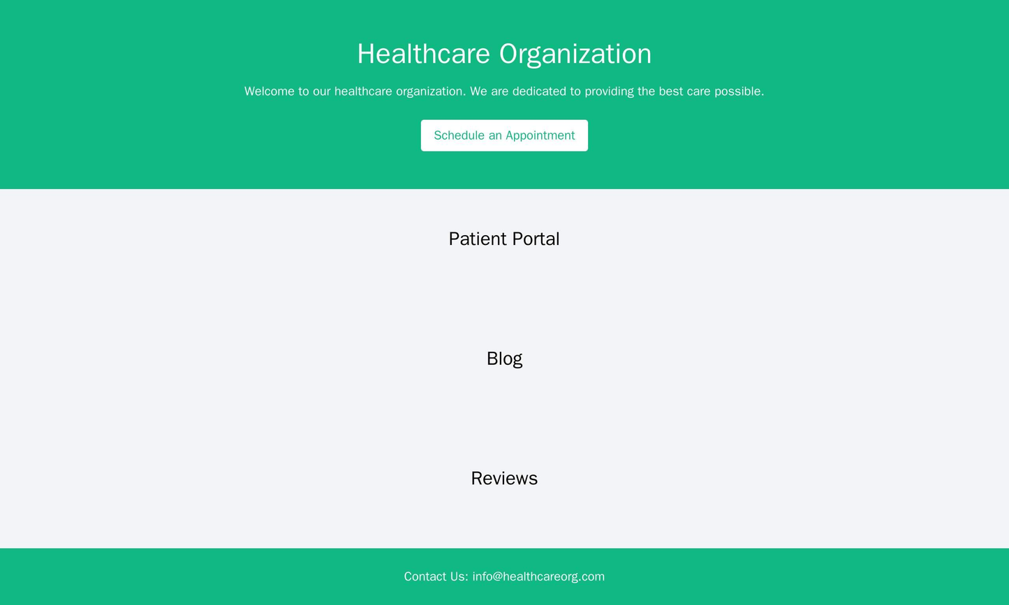 A healthcare organization site with a simple, clean design that features a clear calls-to-action, such as "Schedule an A Web Template 1108