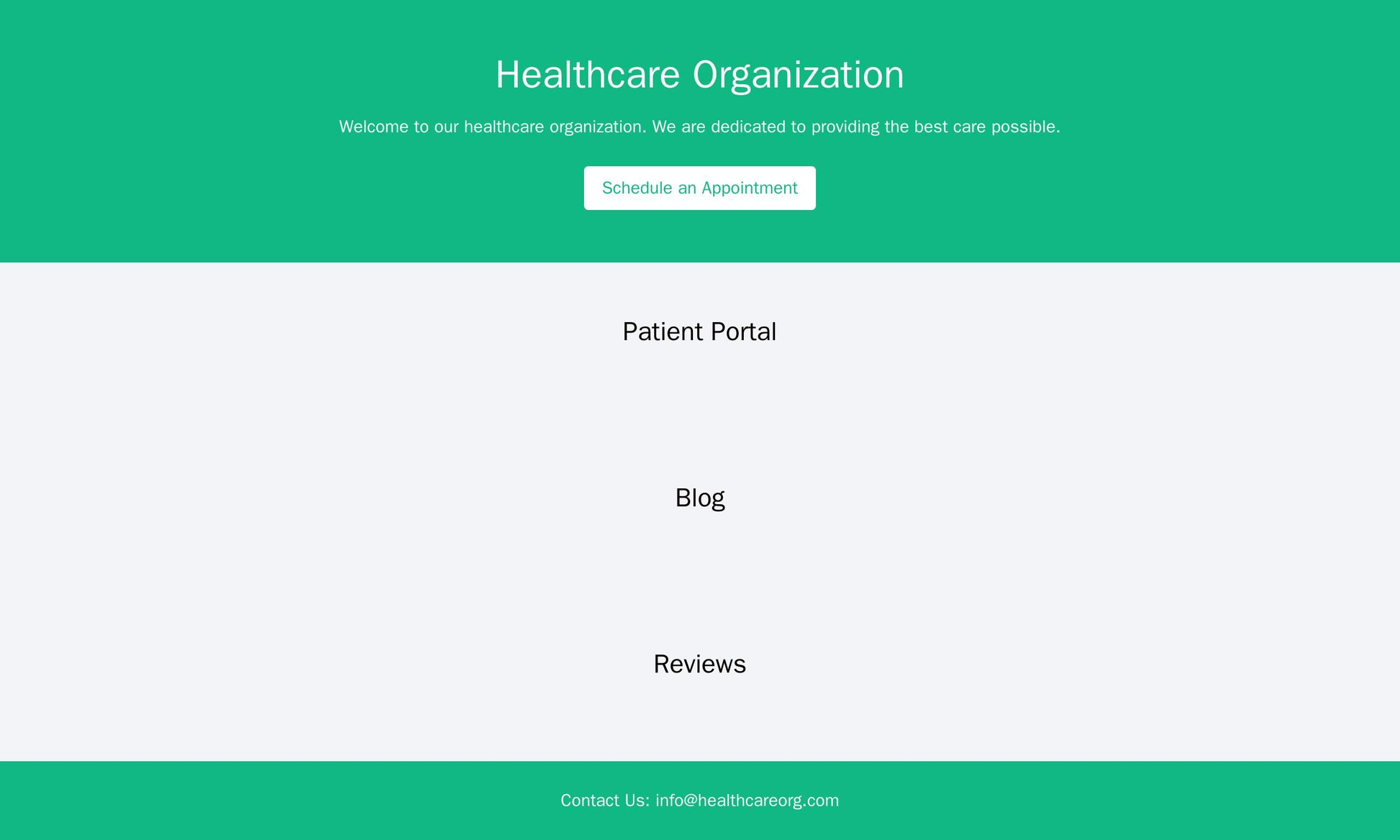 A healthcare organization site with a simple, clean design that features a clear calls-to-action, such as "Schedule an A Web Template 1108