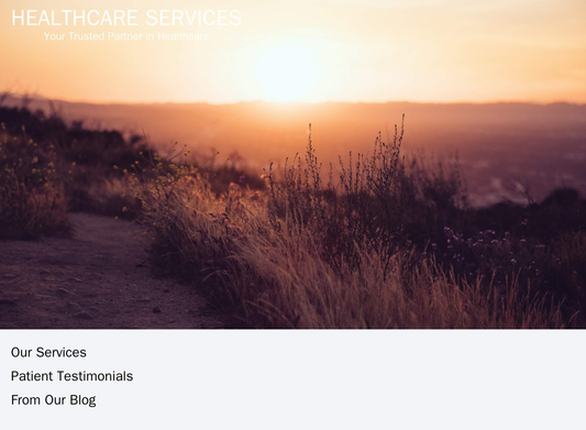 A healthcare services company site with a clean, serene design and a dual-toned color scheme. The site has a large heade Web Template 1395