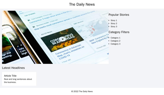 A news website with a magazine-style layout and a large, centered image or video at the top, accompanied by the latest h Web Template 1104