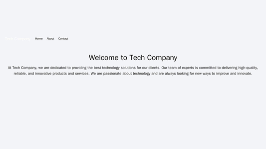 A technology company site with a full-screen background video and a minimalistic, centered navigation bar. Web Template 1480