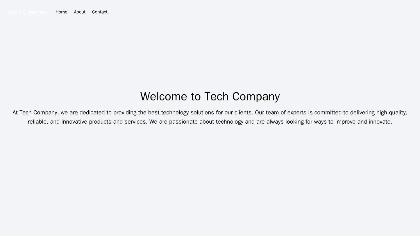 A technology company website with a full-screen background video and a minimalistic navigational menu at the top. The co Web Template 1812