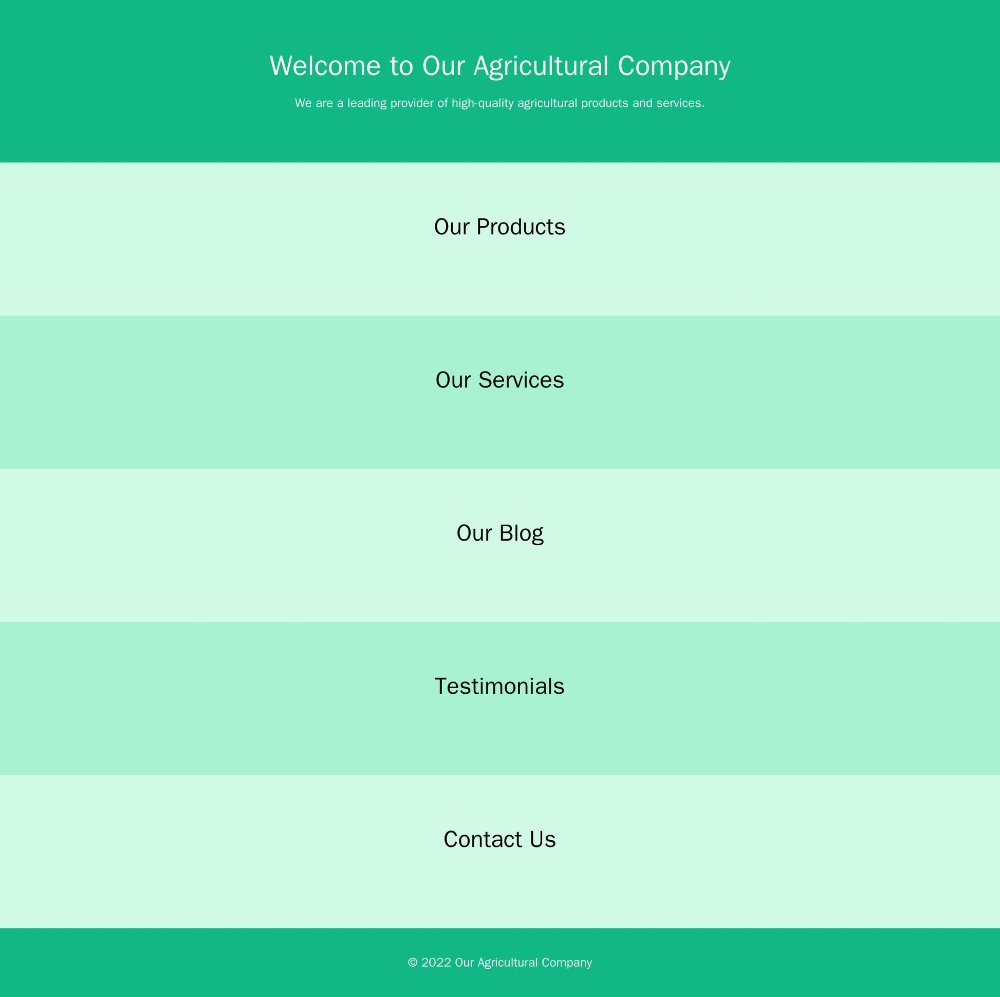 Agricultural Company Site: A design with a vibrant color scheme, large images of farms and fields, and a clean and easil Web Template 282