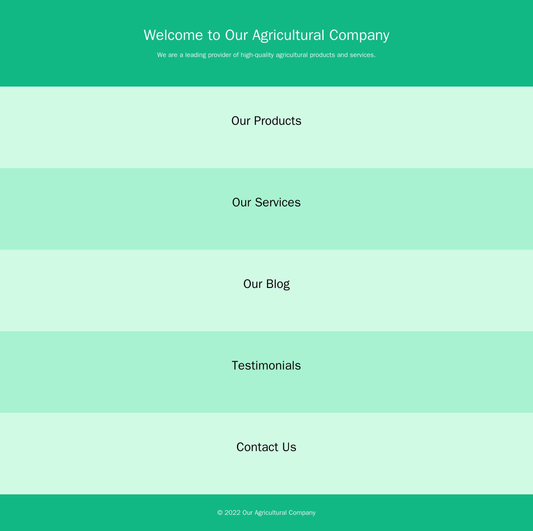 Agricultural Company Site: A design with a vibrant color scheme, large images of farms and fields, and a clean and easil Web Template 282