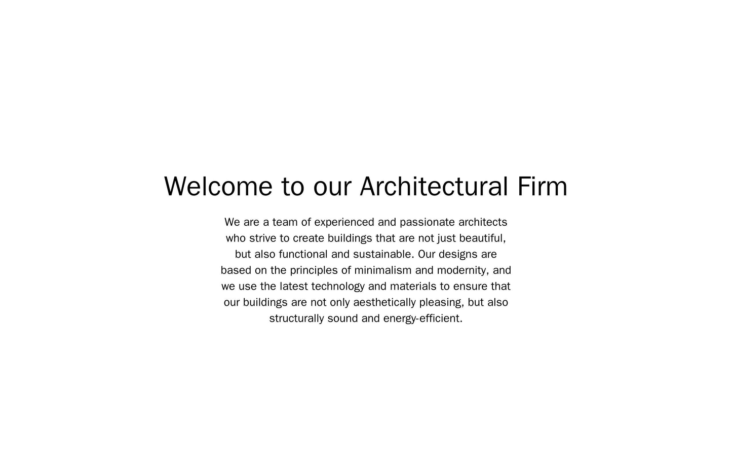 Architectural Firm: A minimalist and modern design with a large hero image of a architectural masterpiece. The navigatio Web Template 504