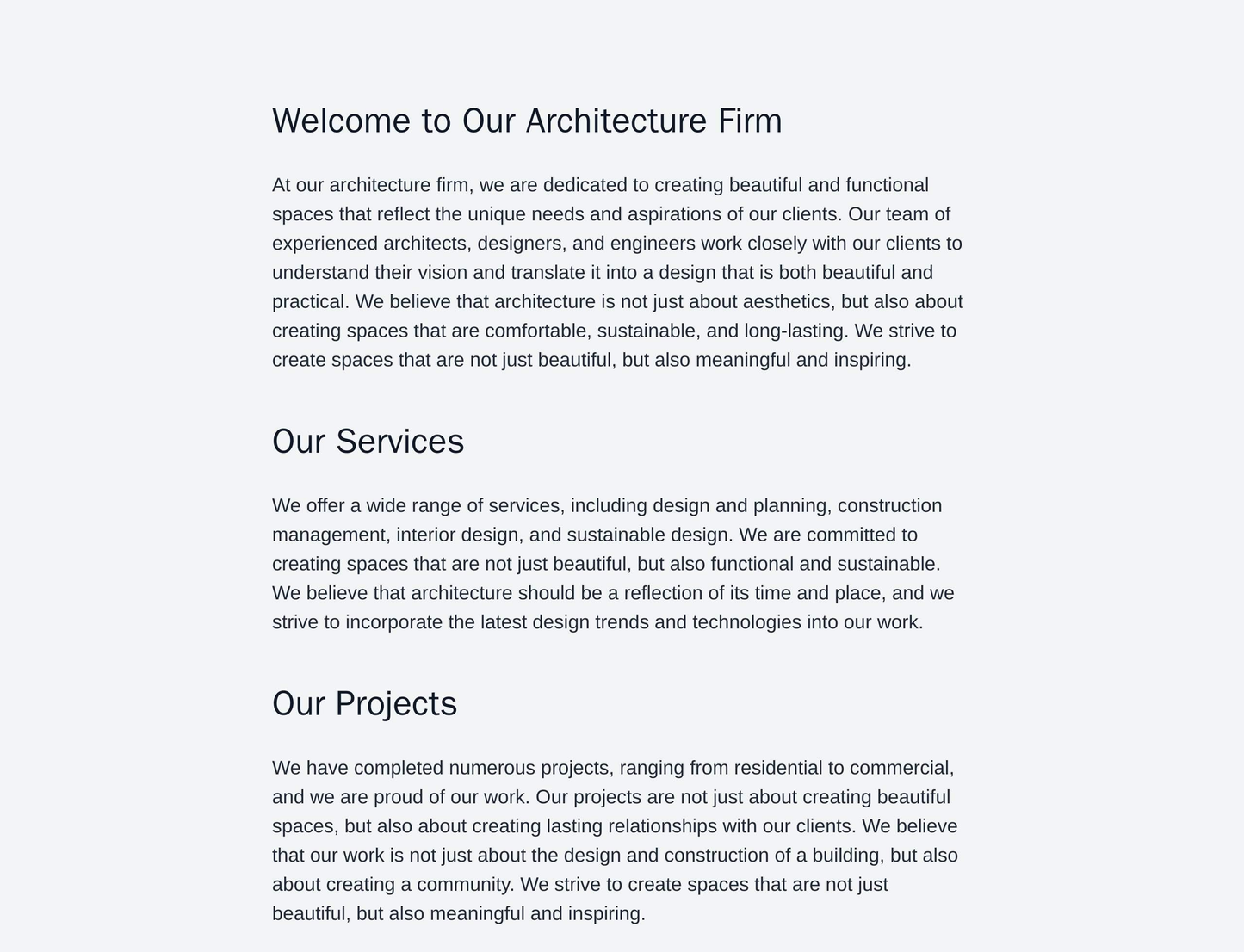 Architecture Firm: A elegant and professional layout with a large background image of a building, a centered logo, and a Web Template 1255