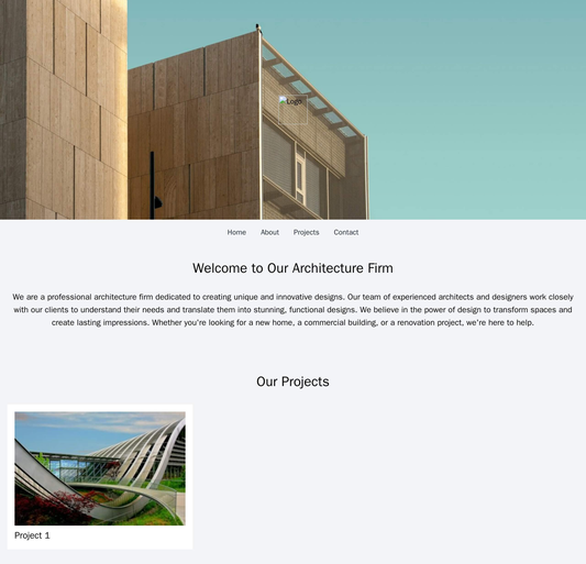 Architecture Firm: A professional layout, including a large, high-resolution header image, an elegantly designed logo at Web Template 1386