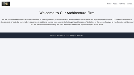 Architecture Firm: A sleek and elegant design with a grid layout showcasing the company's portfolio, a centralized logo, Web Template 1419