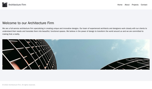 Architecture Firm: A minimalist design with a large, full-screen image of an architectural project. The logo is placed a Web Template 1660