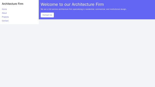 Architecture Firm Website: A horizontal scrolling website displaying various architectural designs and projects. A minim Web Template 1888