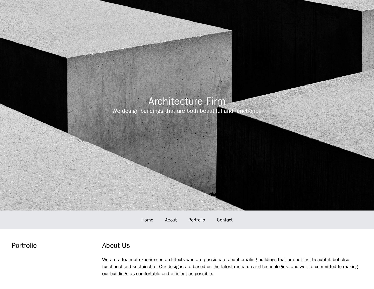 Architecture firm website: A minimalist design with a large, high-resolution image of a building project on the homepage Web Template 1704