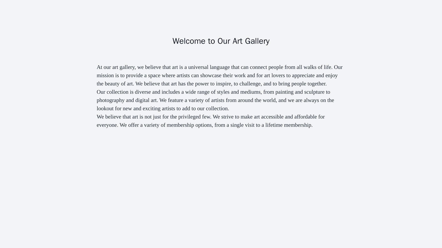 Art Gallery: A visually-stimulating design with a full-width image carousel showcasing artwork, a centrally-aligned logo Web Template 366