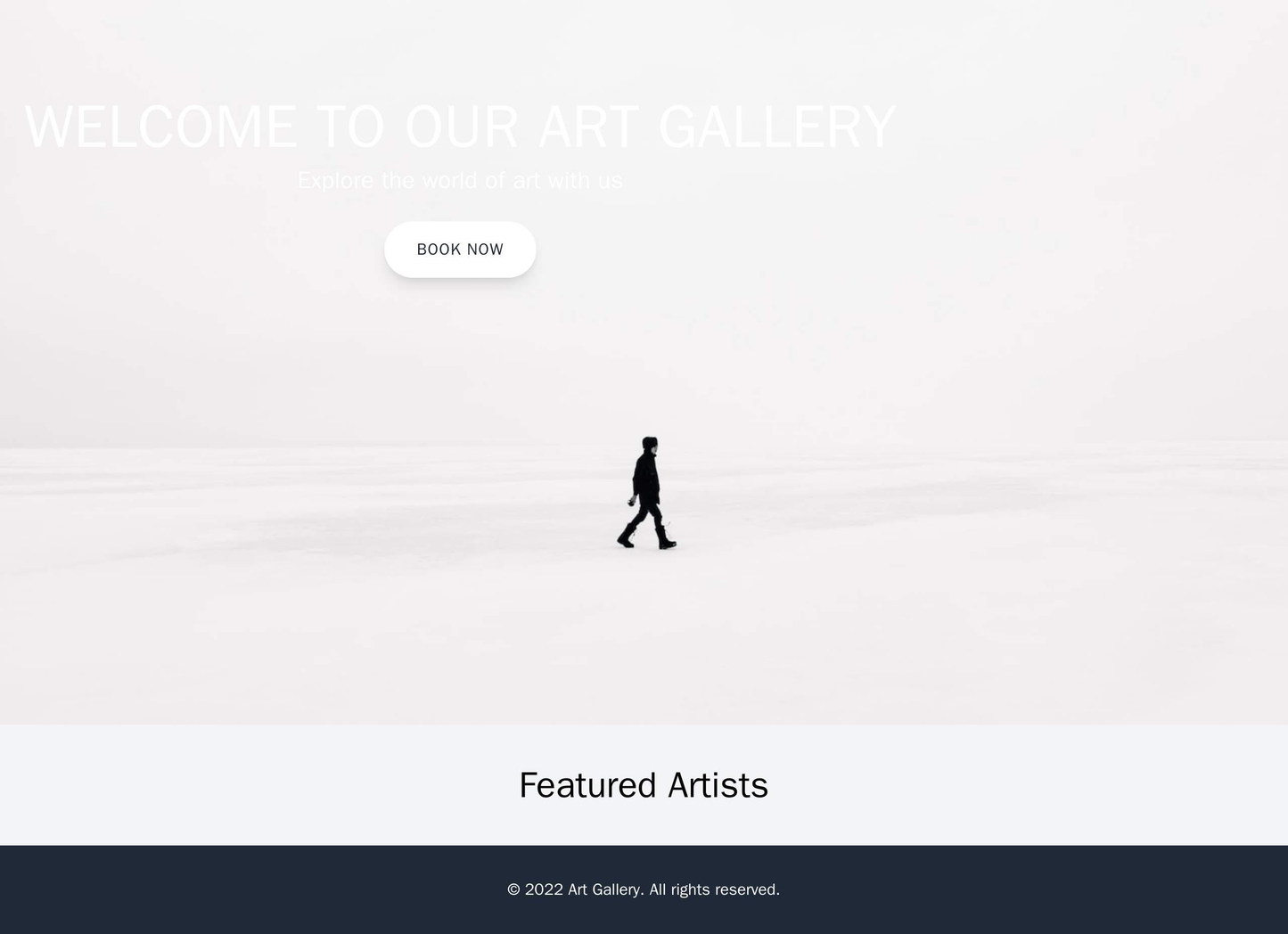 Art Gallery Site: A visually striking design with a header image of a prominent artwork, a clear call-to-action button f Web Template 148