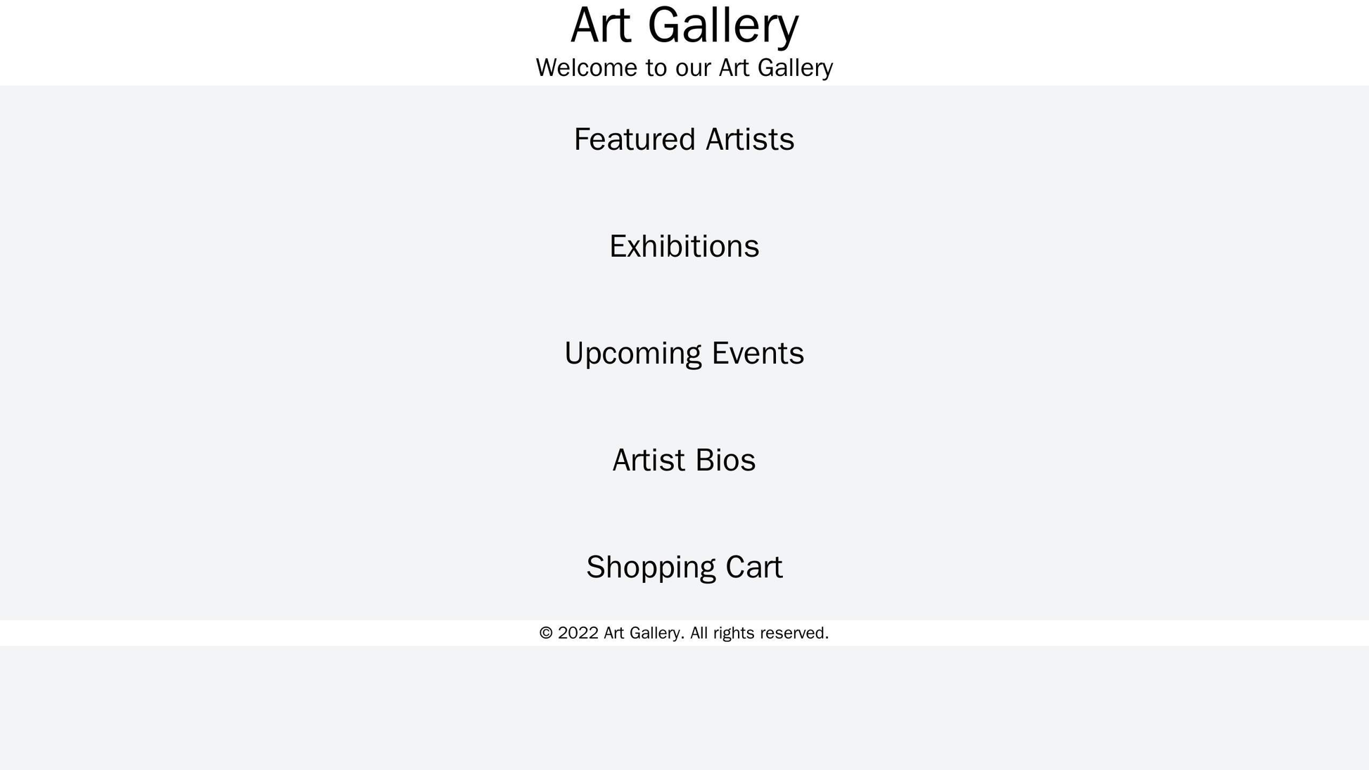 Art Gallery Site: A contemporary, full-screen design with a rotating carousel of prominent artists, their exhibitions, a Web Template 243