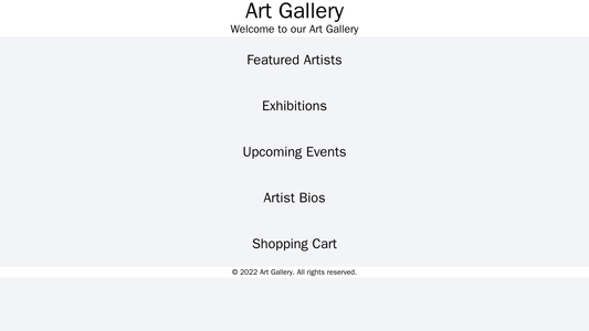 Art Gallery Site: A contemporary, full-screen design with a rotating carousel of prominent artists, their exhibitions, a Web Template 243