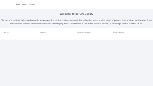 Art Gallery Website: A full-screen image slider at the top for featured artwork, a grid layout for art listings, a side  Web Template 1904