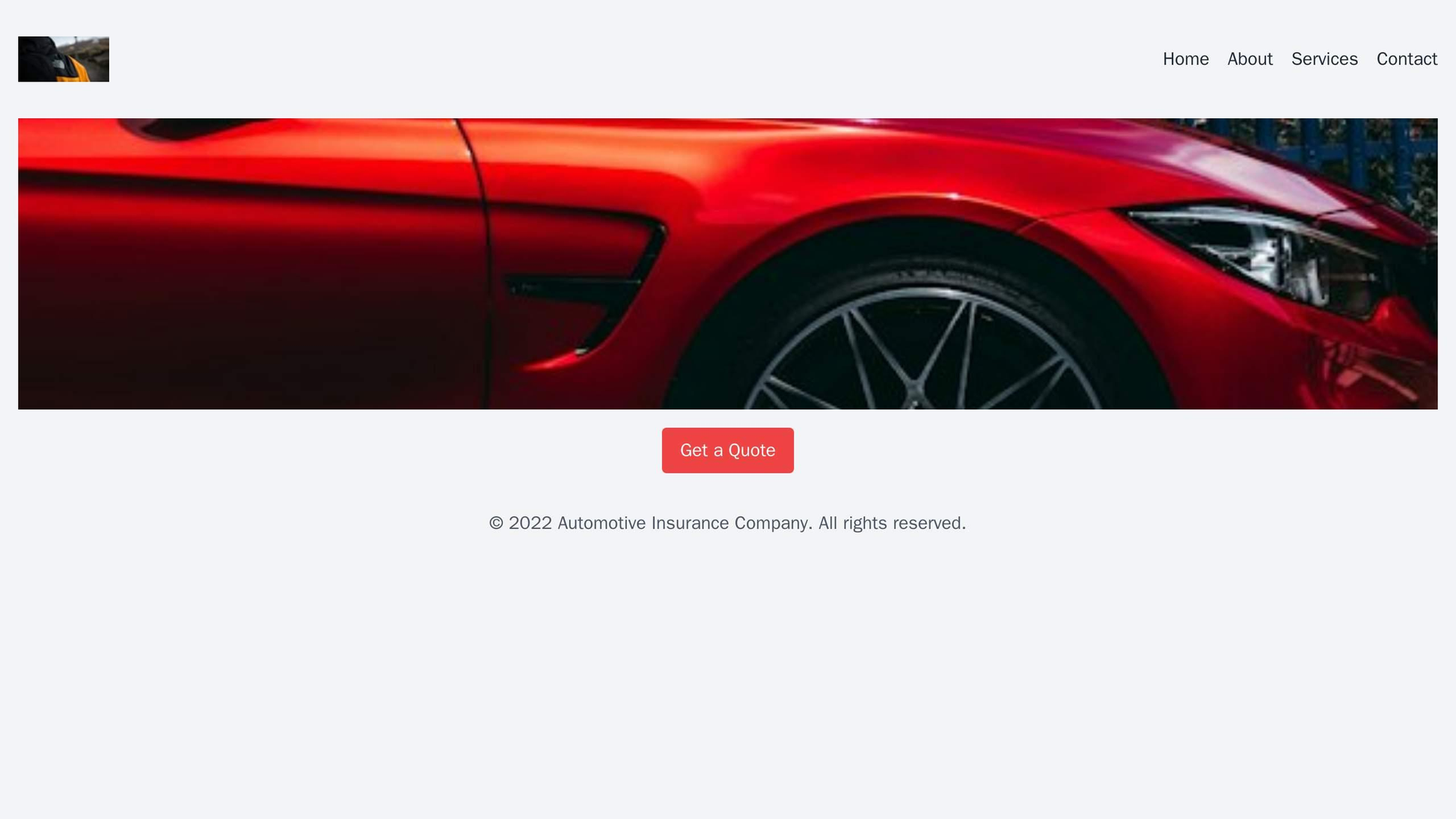 Automotive Insurance Company: A design with a company logo situated in the top-left corner, a clean layout, and a simple Web Template 658