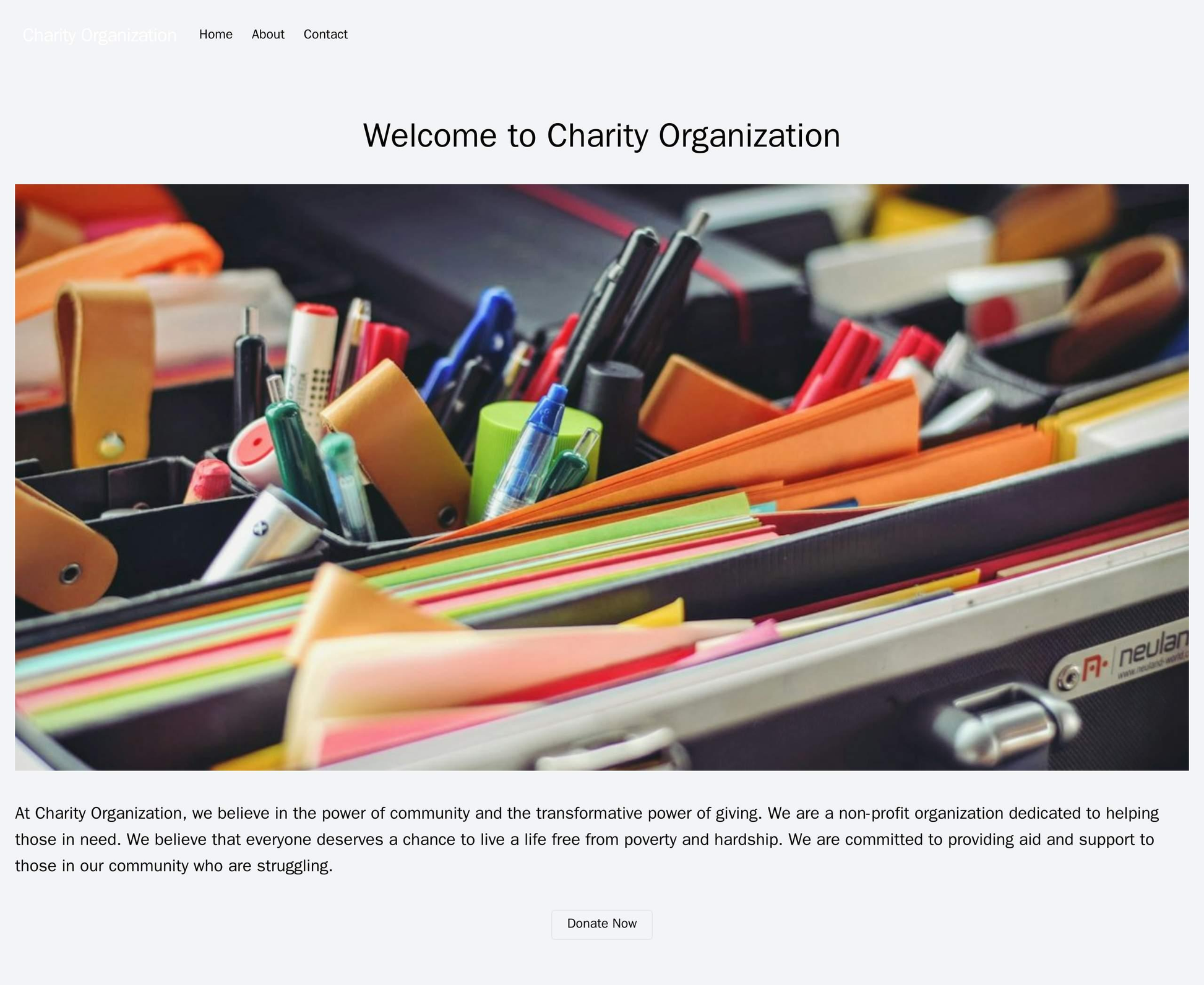 Charity Organization: A website layout with a warm and inviting color palette, a large central image of people working t Web Template 1561