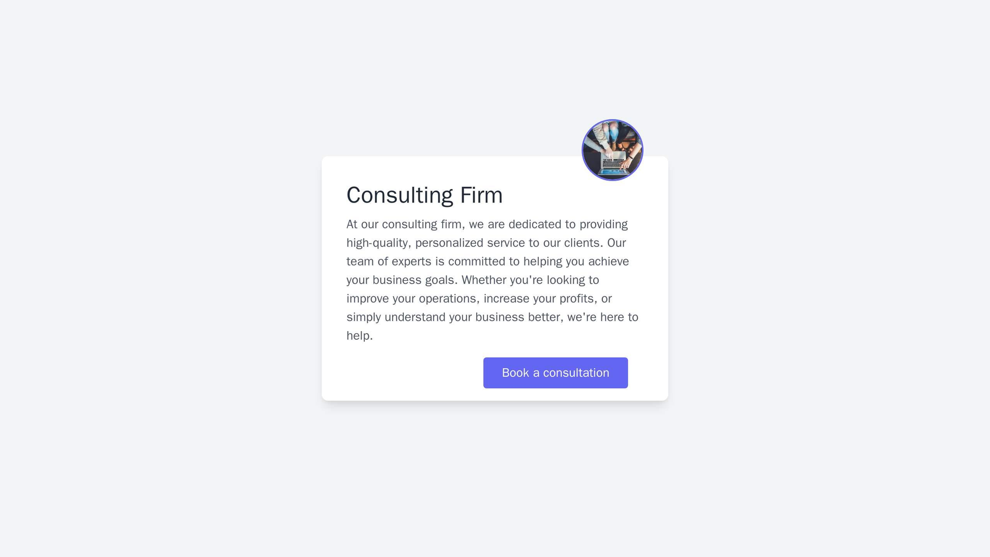 Consulting Firm: A professional design with a centered logo, large headings, and ample white space. The layout includes  Web Template 1664