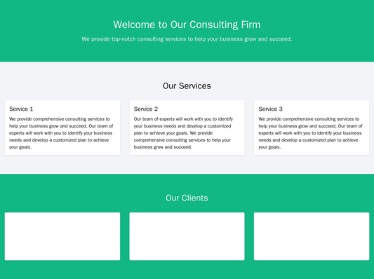 Consulting Firm Site: A clean, professional design with a centered logo, a subdued color palette consisting of blues and Web Template 1781