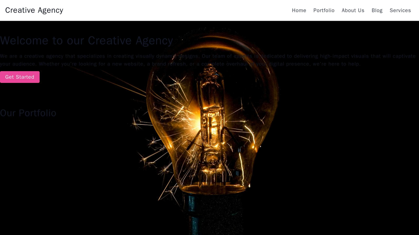 Creative Agency Website: Bold and visually dynamic design with a header incorporating the logo and an in-your-face CTA.  Web Template 1893