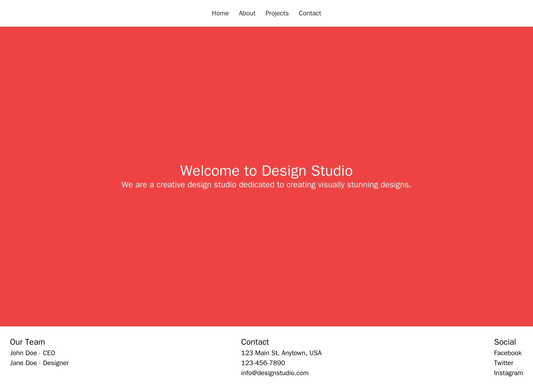 Design Studio: A visually stunning design with a bold, colorful background to showcase the studio's creative flair. The  Web Template 485