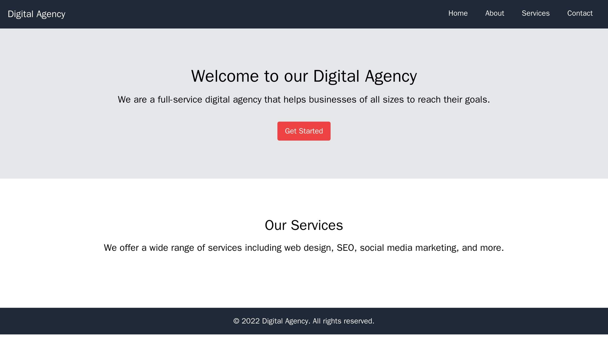 Digital Agency Site: A minimalist design with a full-width hero image and call-to-action (CTA) button. The primary navig Web Template 67