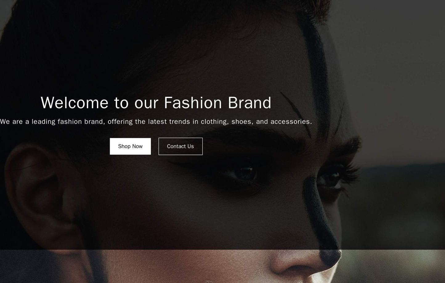 E-commerce Site for a Fashion Brand: A full-width header image with overlapping text and call-to-action buttons. A dynam Web Template 1061