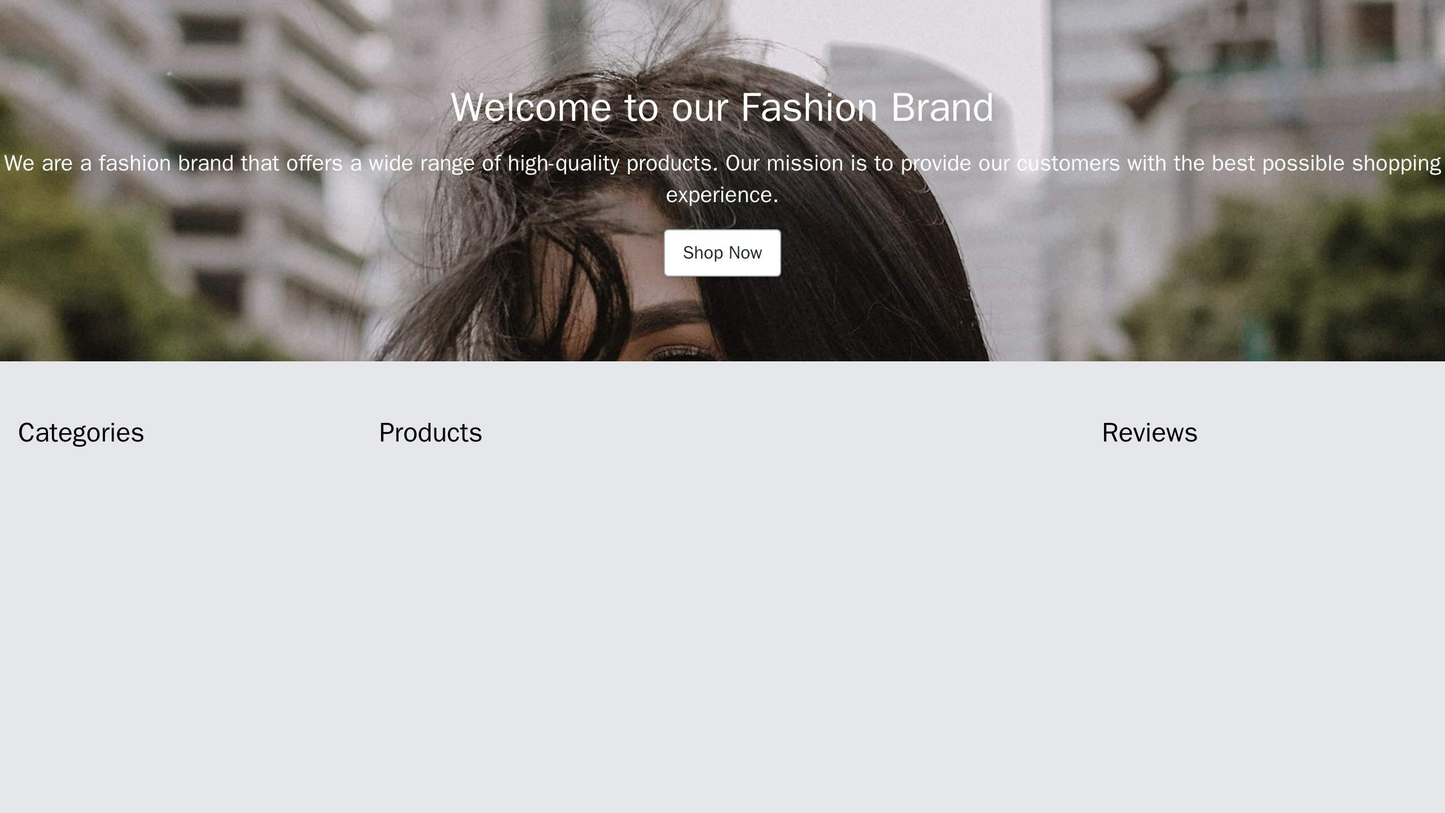 E-commerce Site for a Fashion Brand: A full-width header image with overlaid text and call-to-action button. Left sideba Web Template 1176