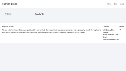 E-commerce Site for a Fashion Brand: A grid layout featuring high-quality images of clothing items, with a left sidebar  Web Template 555