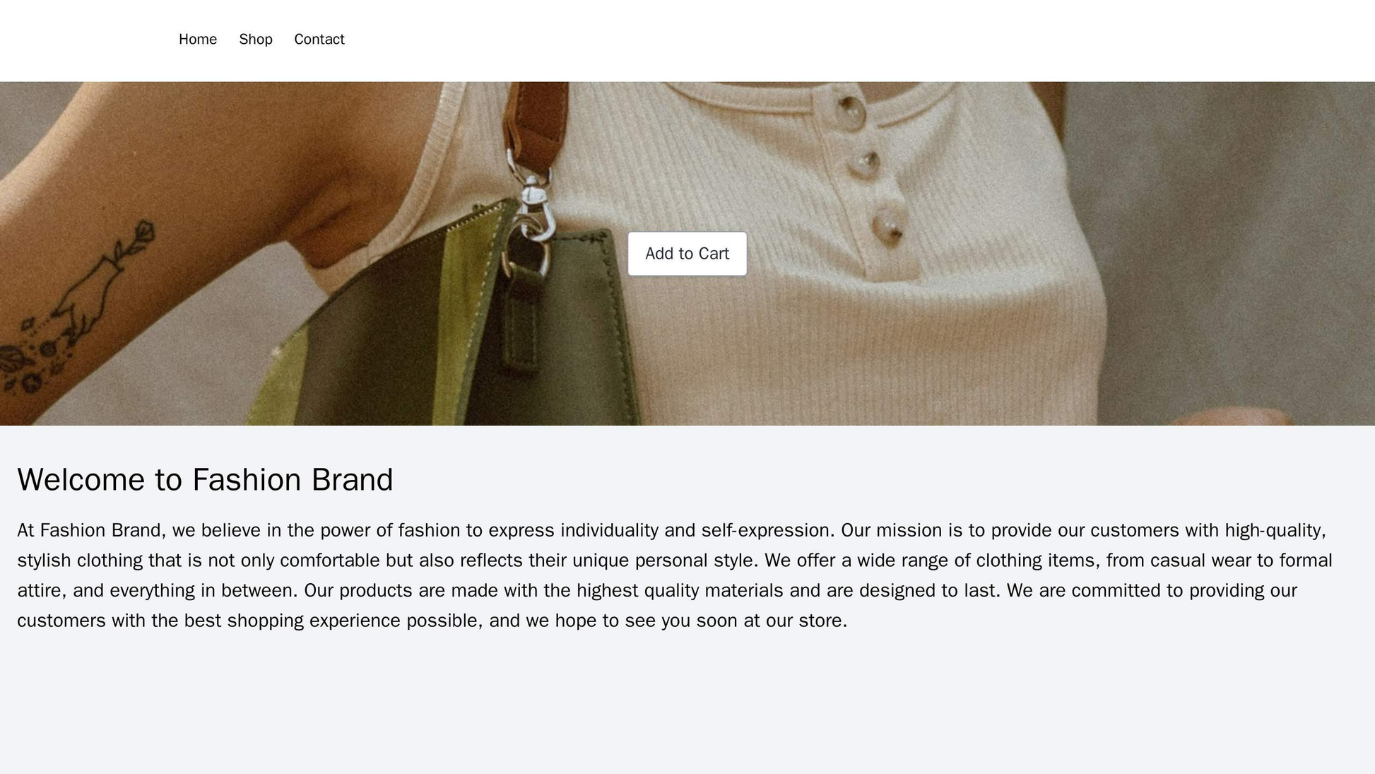 E-commerce Site for a Fashion Brand: A full-width homepage image with overlapping product categories, a floating add-to- Web Template 619