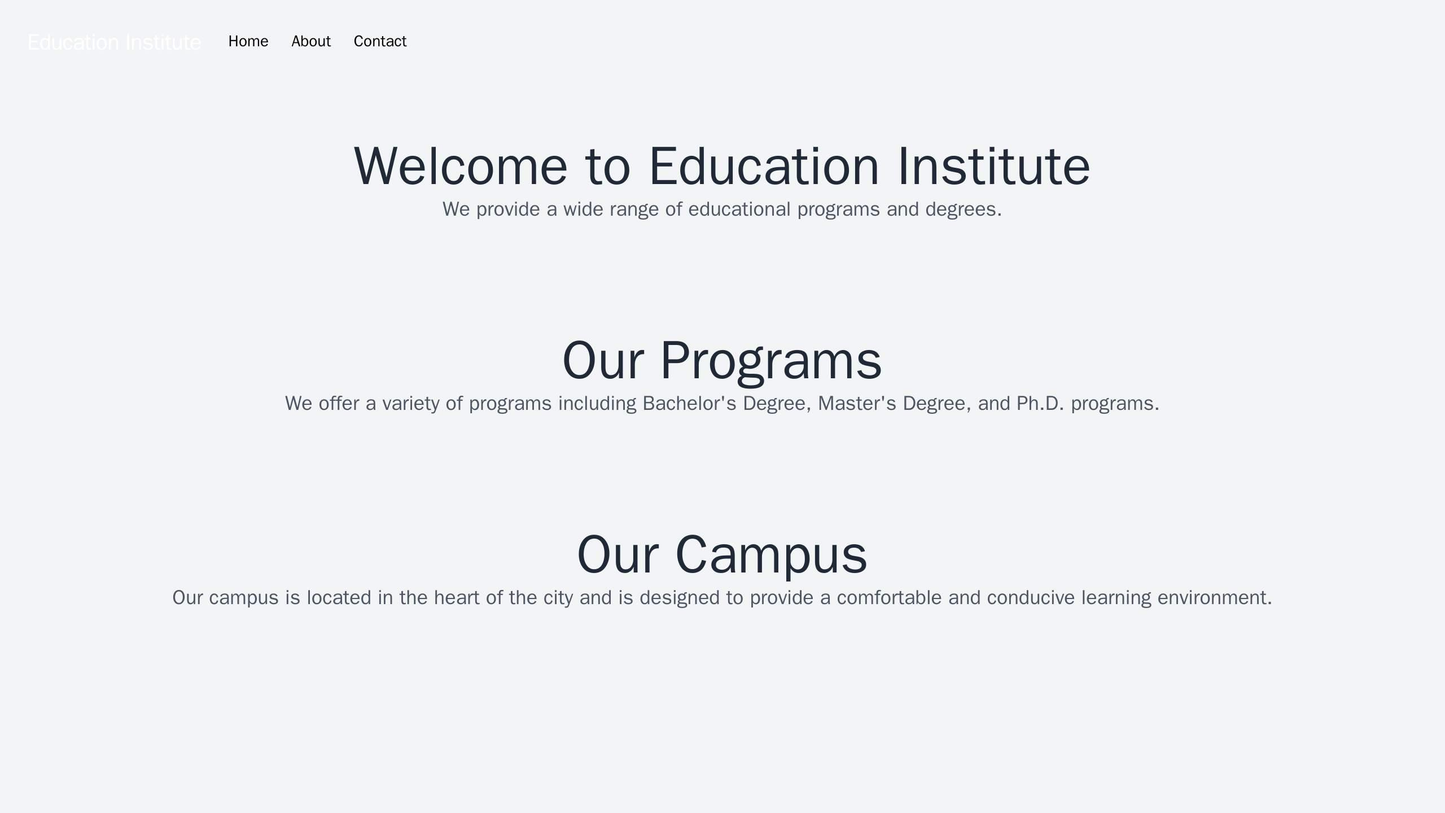 Education Institute: A traditional design with a left-aligned menu and a centered logo. A large hero image is used to sh Web Template 137