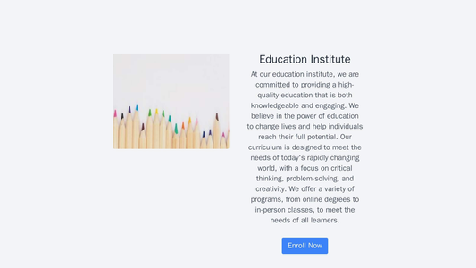 Education Institute: A knowledgeable and engaging design with a diagonal grid layout, a logo at the top, and a prominent Web Template 25