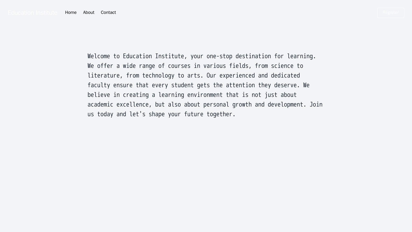 Education Institute: A warm, inviting design with a full-width header image, a logo on the left, a clear navigation bar, Web Template 294