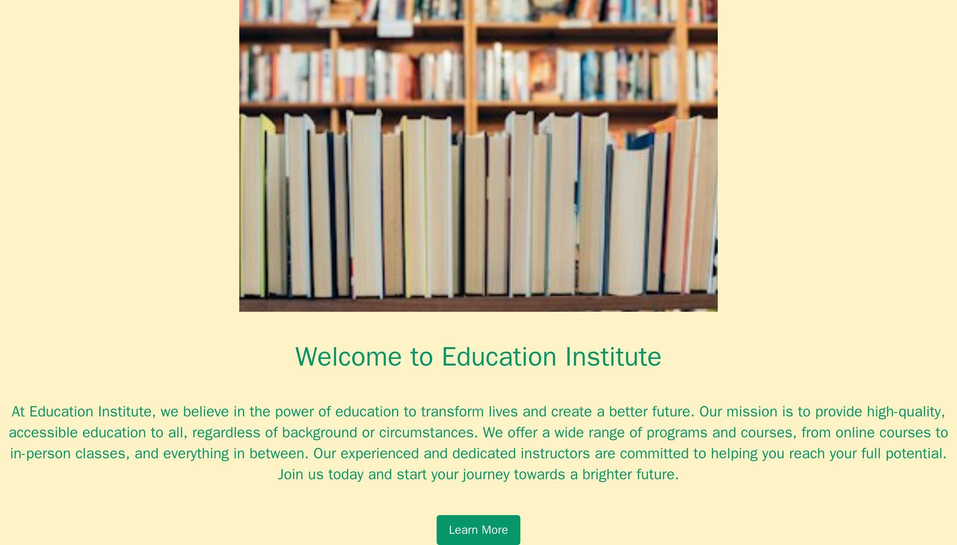 Education Institute: A design with a left sidebar for easy navigation to courses, a large search bar for finding program Web Template 576