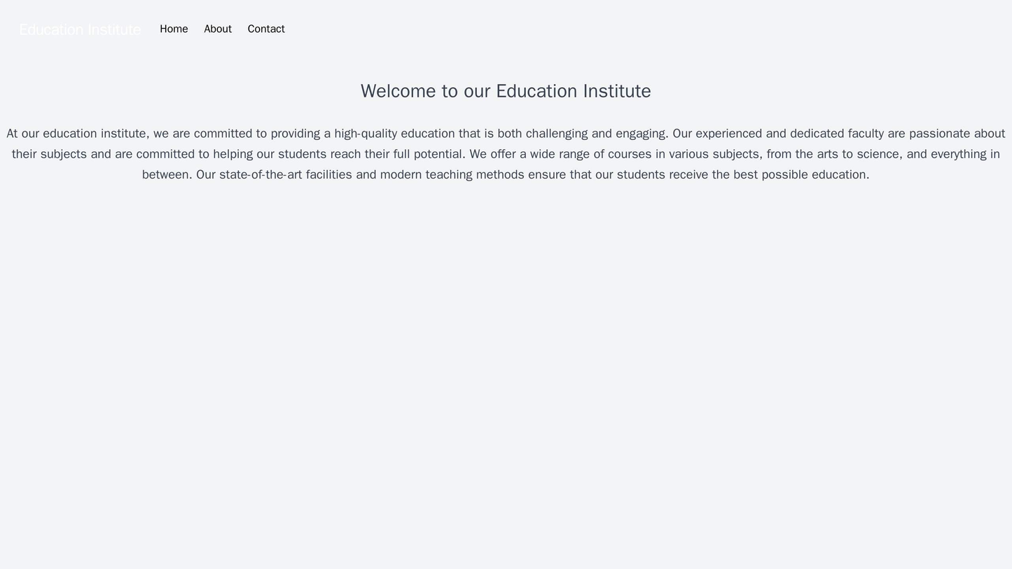 Education Institute Site: A creative design with a full-width banner, a horizontal navigation menu, a grid layout for co Web Template 1186