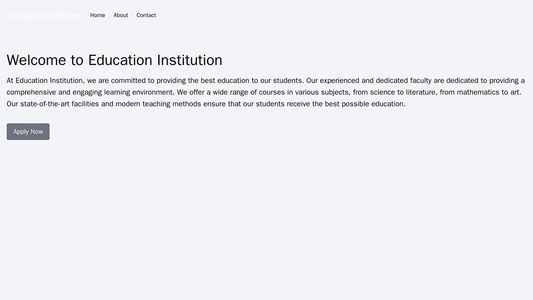 Education Institution: A professional and organized layout with a full-screen hero image, a clear and concise navigation Web Template 1421