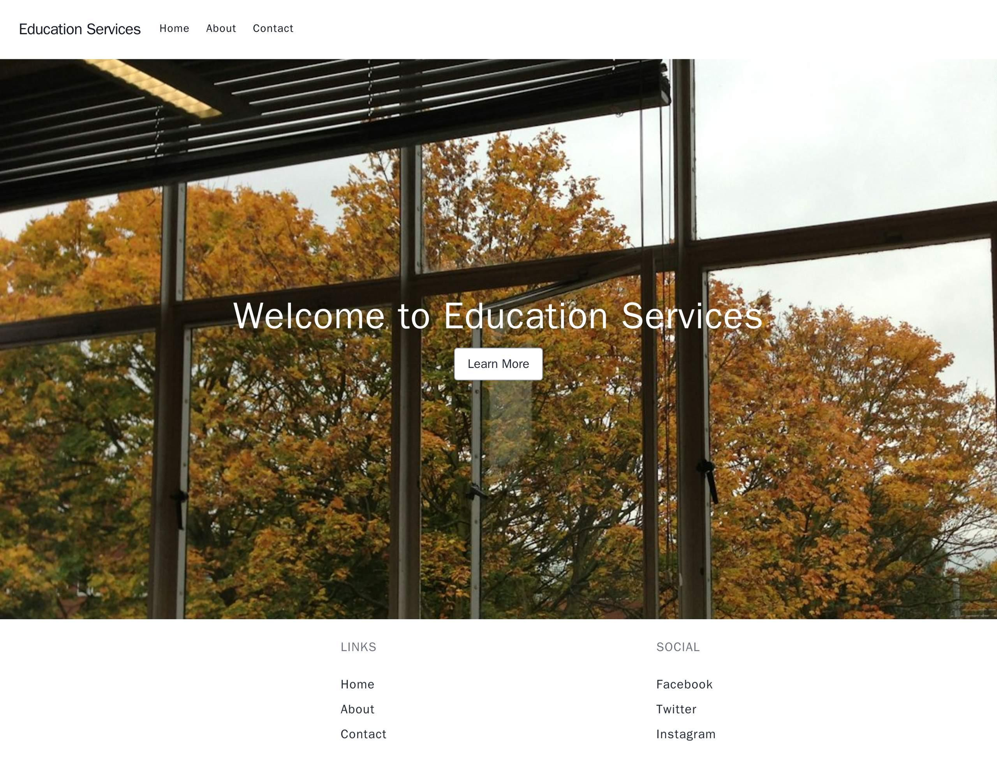 Education Services Company: A user-friendly and engaging site with a custom illustration of a school or campus, a full-w Web Template 935