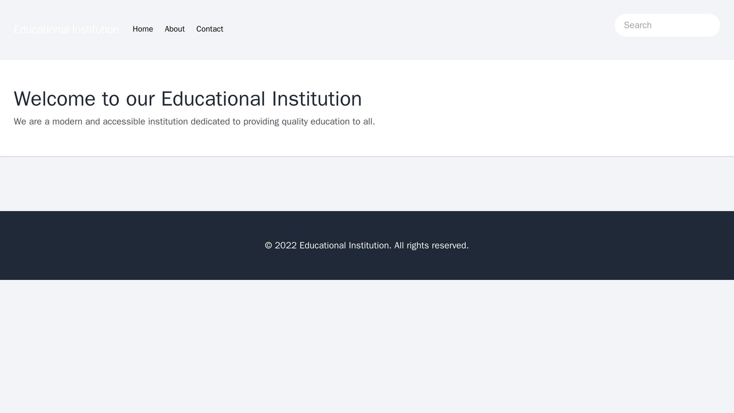 Educational Institution: A modern and accessible design with a left-aligned logo, a top navigation menu, and a prominent Web Template 1830