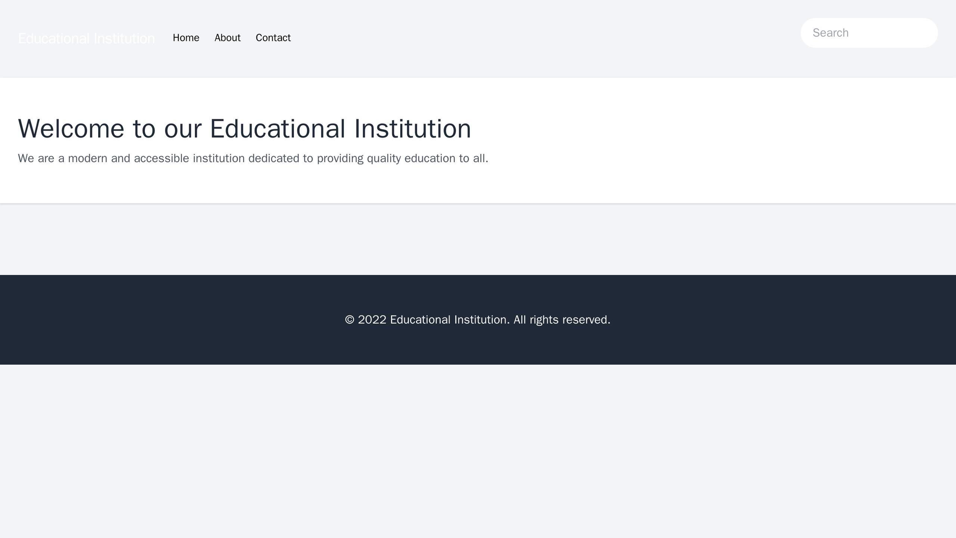 Educational Institution: A modern and accessible design with a left-aligned logo, a top navigation menu, and a prominent Web Template 1830