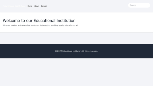 Educational Institution: A modern and accessible design with a left-aligned logo, a top navigation menu, and a prominent Web Template 1830